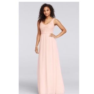 Blush Beaded Bridesmaid Dress